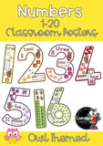 NUMBERS 1-20 Classroom Posters - Owl themed