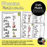Phonics Workcards (Mixed vowels) - Missing initial/final consonant