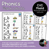 Phonics Workcards (Mixed vowels) - Missing vowel