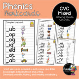Phonics Workcards (Mixed vowels) - Missing initial consonant