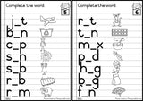 Phonics Workcards (Mixed vowels) - Missing vowel