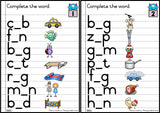 Phonics Workcards (Mixed vowels) - Missing vowel