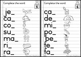 Phonics Workcards (Mixed vowels) - Missing final consonant