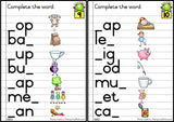 Phonics Workcards (Mixed vowels) - Missing initial/final consonant