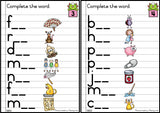 Phonics Workcards (Mixed vowels) - Missing rime
