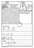 Letter recognition and handwriting practise book
