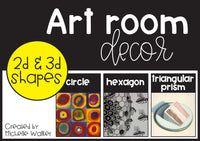 Art Room Decor: 2D & 3D Shape Posters