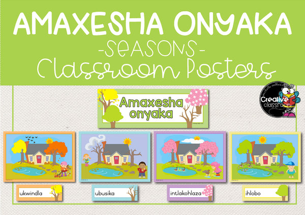 Seasons: Amaxesha onyaka Classroom Posters